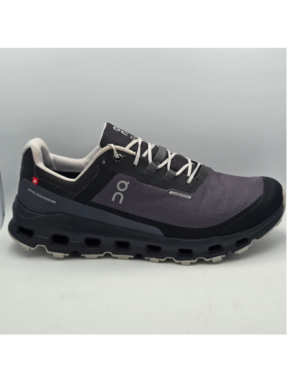 On Cloud Cloudvista Waterproof 8 womens Black Eclipse Trail Hiking Shoes